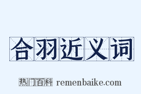 合羽近义词是什么意思的图片